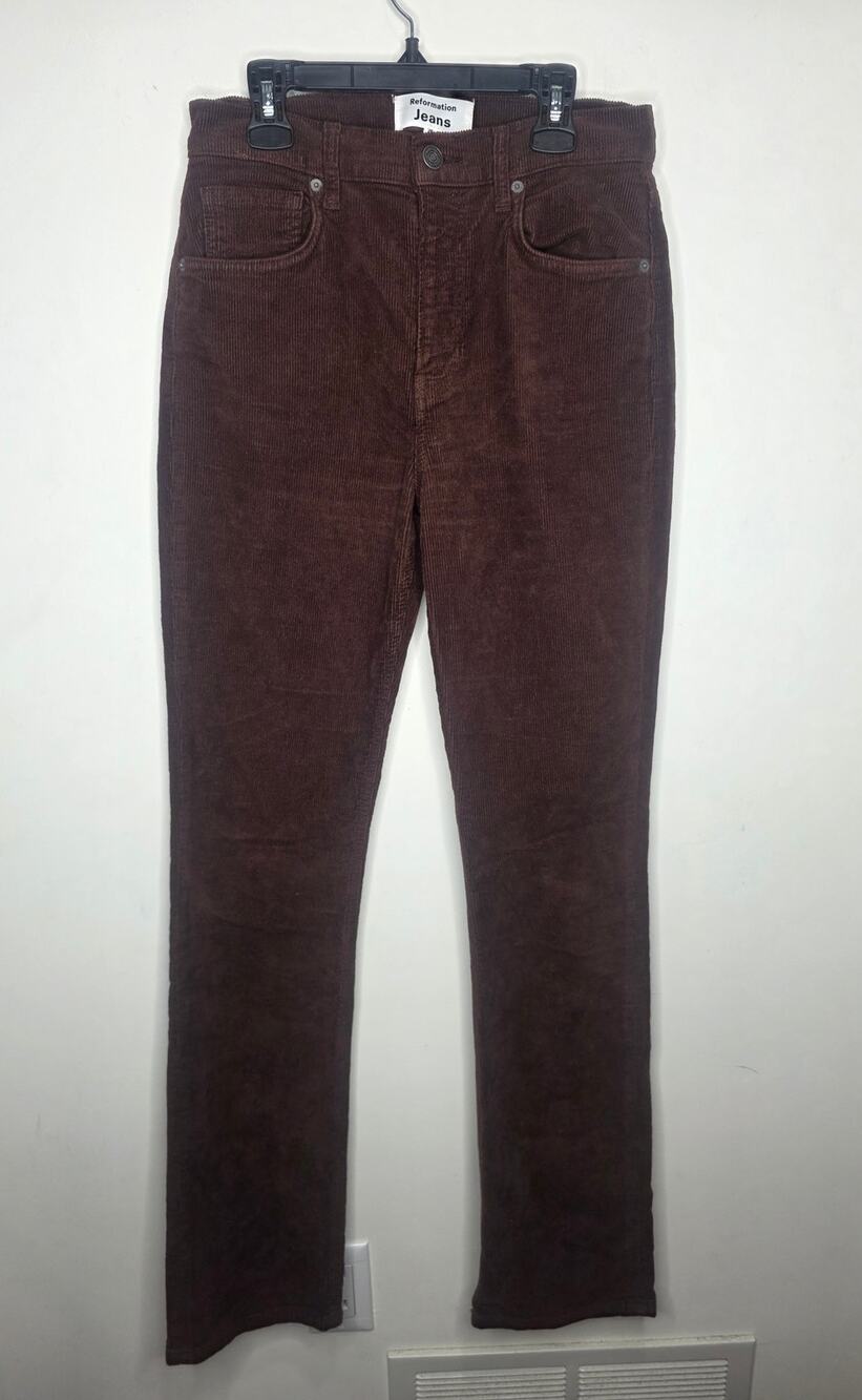 Reformation Jeans Peyton high rise boot cut brown corduroy pants - 26